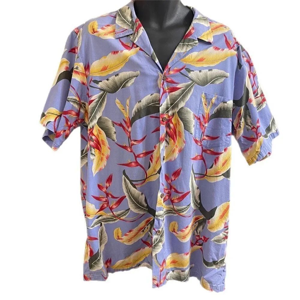 Hilo Hattie Floral Aloha VTG Button Up Shirt Plus Size 2X